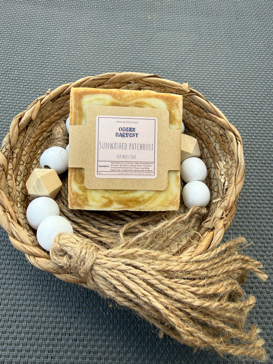 Sunwashed Patchouli Sea Moss Soap