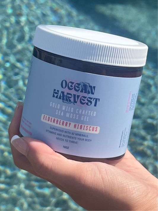 Elderberry and Hibiscus Wild Harvested Sea Moss Gel